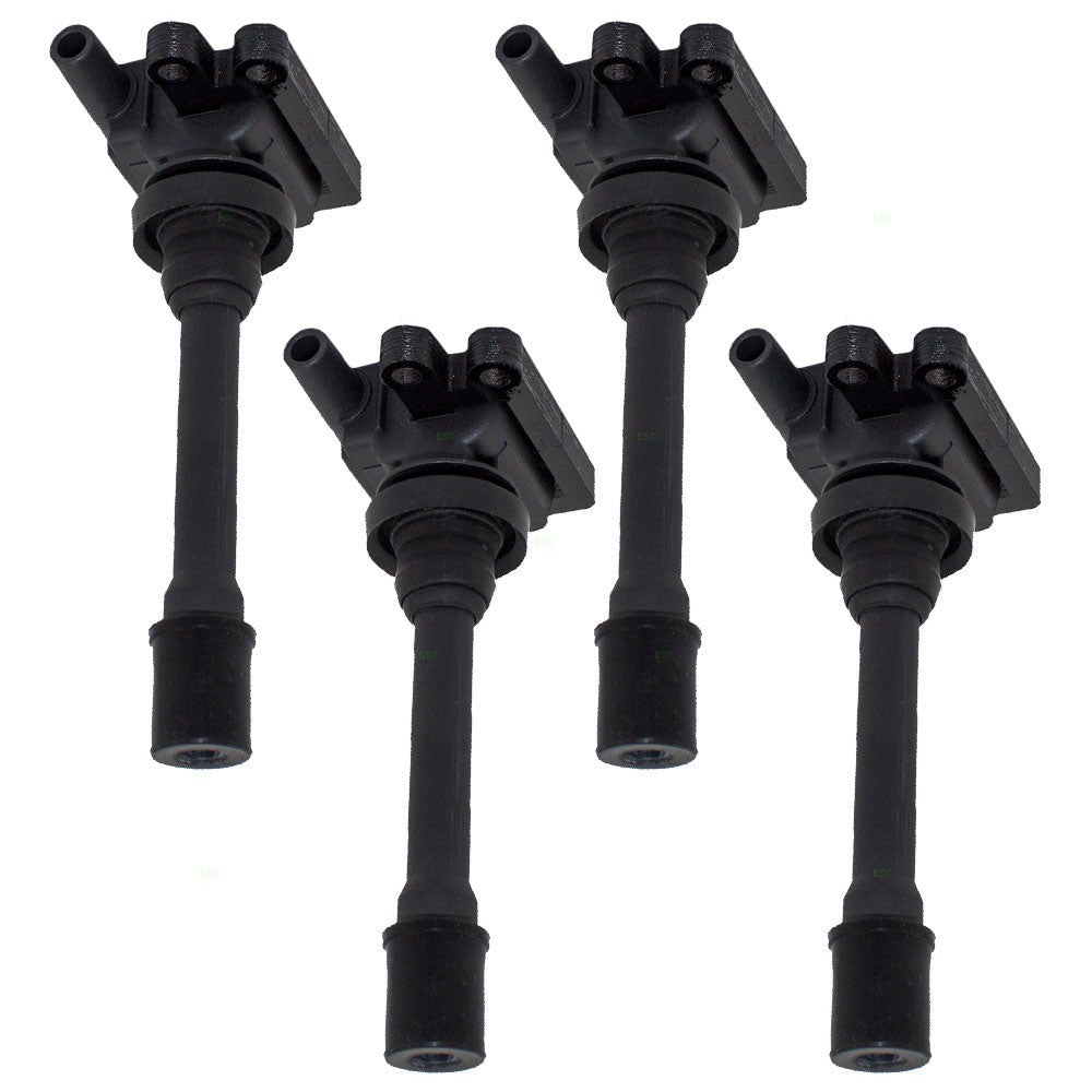 Brock Replacement for 4 Piece Set of Ignition Spark Plug Coils Compatible with 00-05 Eclipse 4 cylinder MD362907