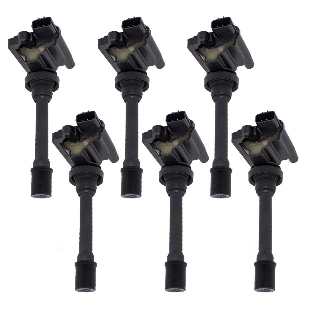 Brock Replacement for 6 Piece Set of Ignition Spark Plug Coils Compatible with 00-05 Eclipse MD362907