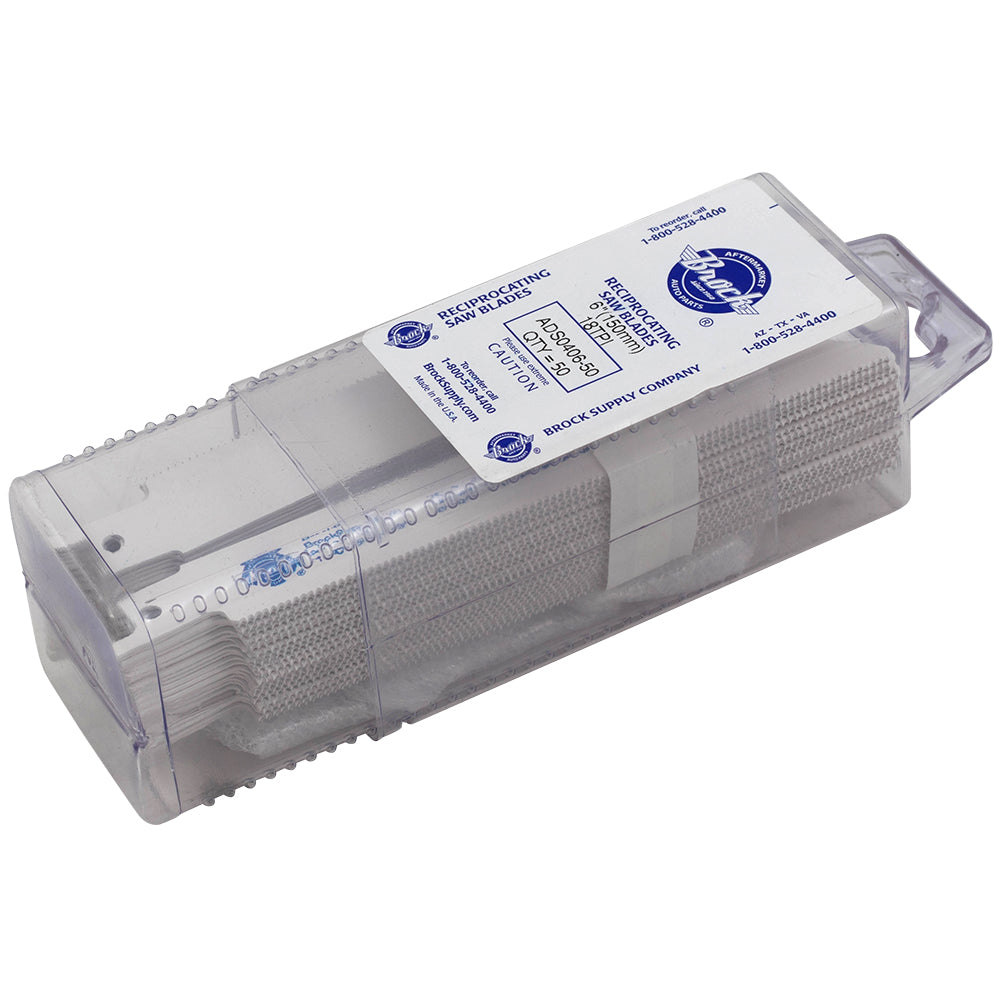 50 Pk Set Premium Bi-Metal Reciprocating 18 TPI Saw Blades Plastic Wood Non-Ferrous Metal for Industrial Shop DIY Hobby