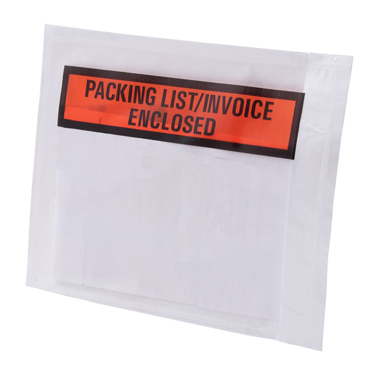 Brock Packing List/Invoice Enclosed Envelope Clear With Self-Adhesive Backing 4.5 Inch x 5.5 Inch 1000/Case