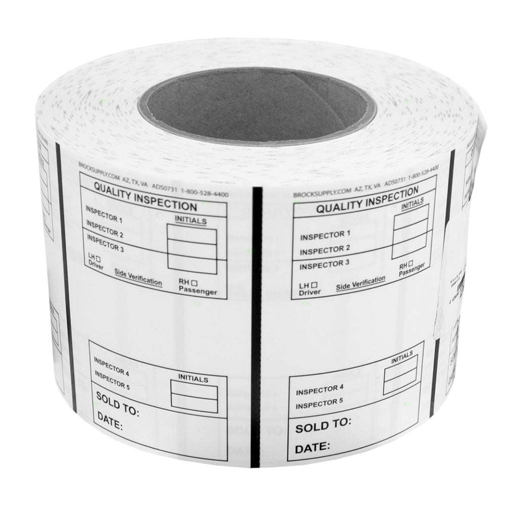 Pinnacle Checkmate 3600 Uncoated Polysteel Thermal Transfer Quality Inspection Tags Labels w/ Wax-Resin Ribbon