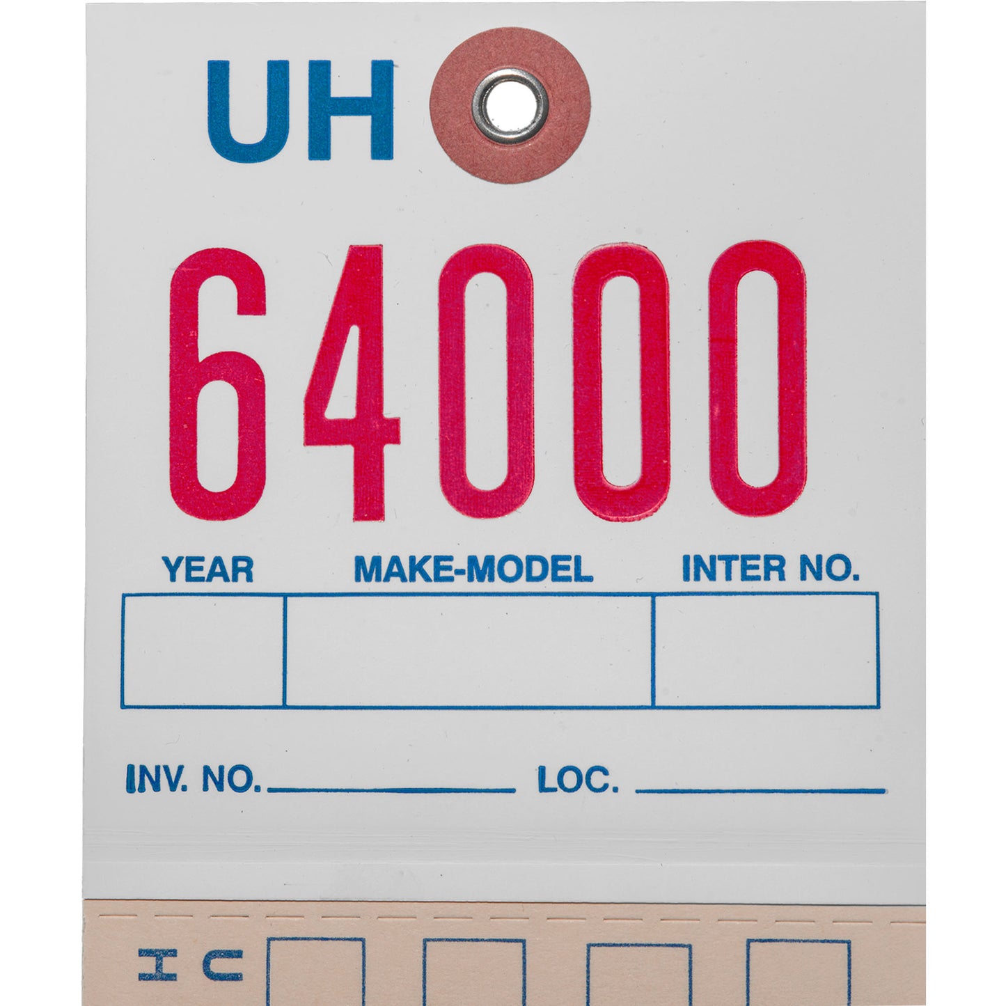 1000 Pc Box 2-Part Notched Inventory Tags 8 1/4" x 3" Reinforced Metal Eyelet w/ Wire, Laundry Pen & Brockmark Marker