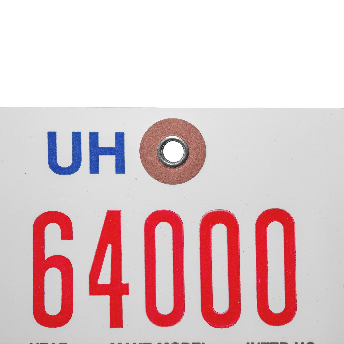 1000 Pc Box 2-Part Notched Inventory Tags 8 1/4" x 3" Reinforced Metal Eyelet w/ Wire, Laundry Pen & Brockmark Marker