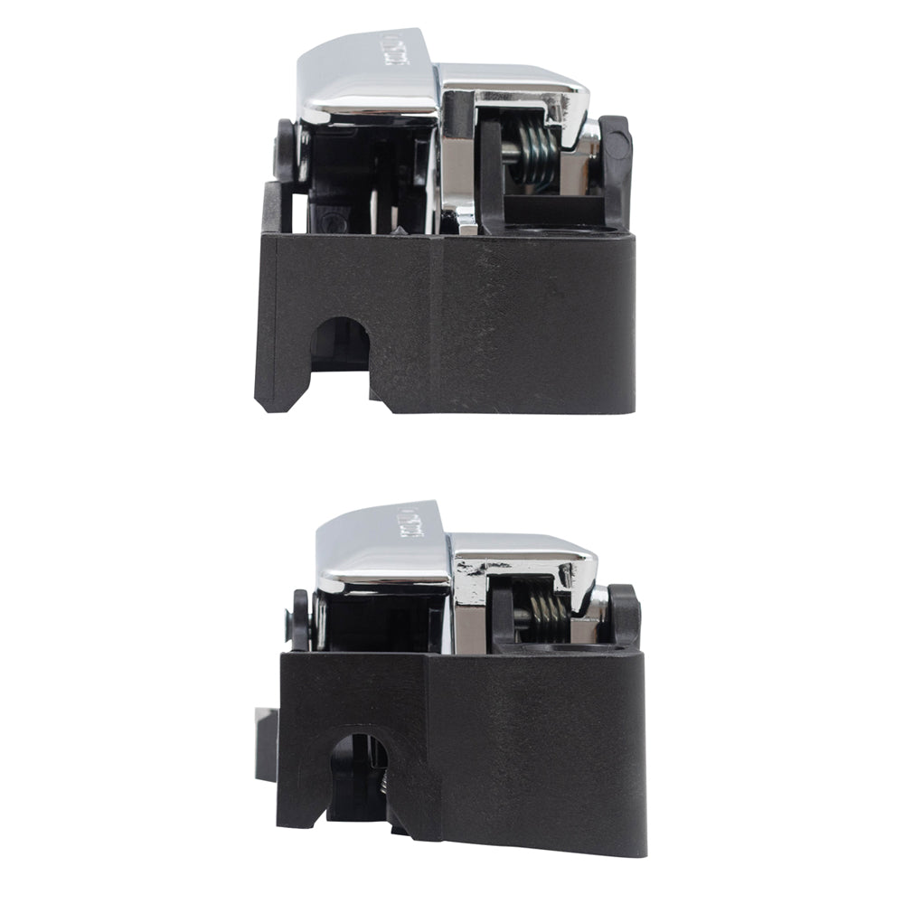 Brock Replacement Drivers Set of Inside Interior Front and Rear Chrome Door Handles Compatible with 2006-2012 Fusion MKZ