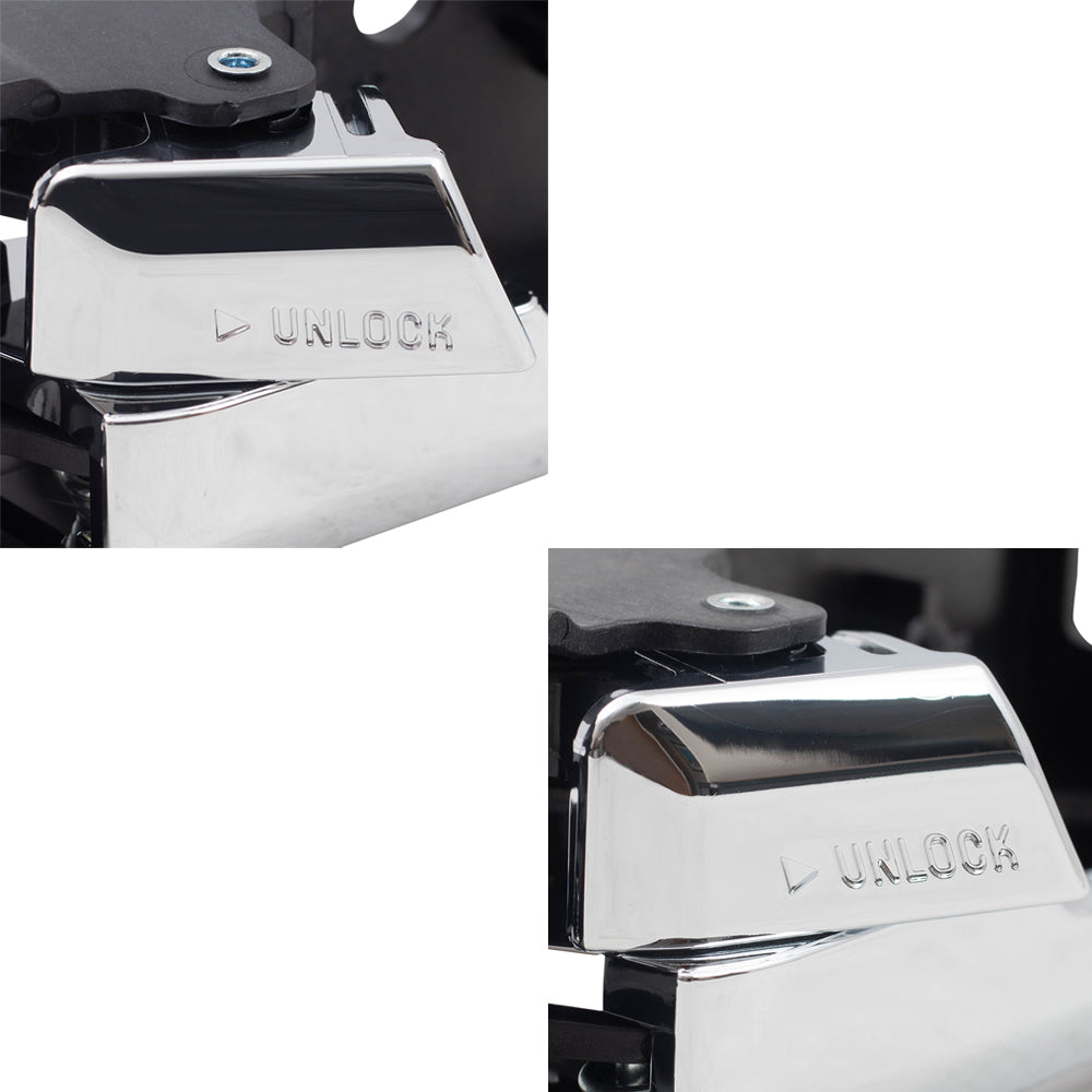 Brock Replacement Drivers Set of Inside Interior Front and Rear Chrome Door Handles Compatible with 2006-2012 Fusion MKZ
