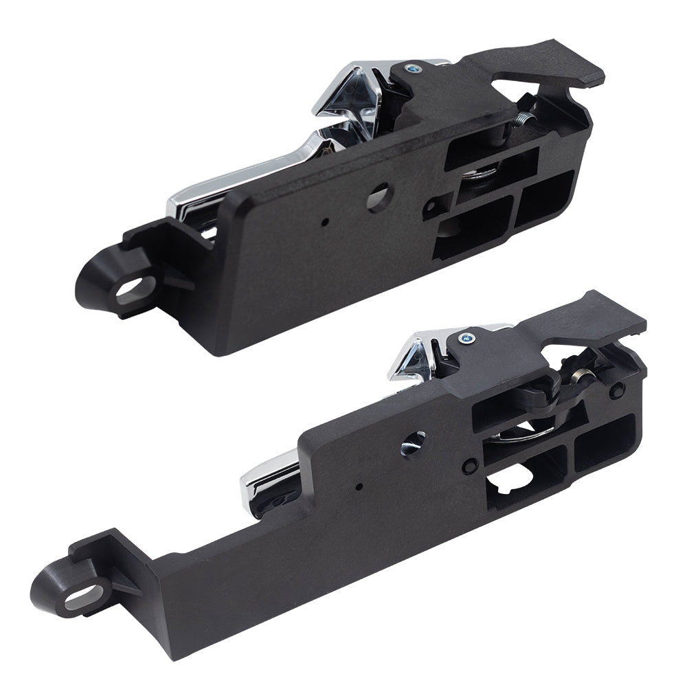 Brock Replacement Drivers Set of Inside Interior Front and Rear Chrome Door Handles Compatible with 2006-2012 Fusion MKZ
