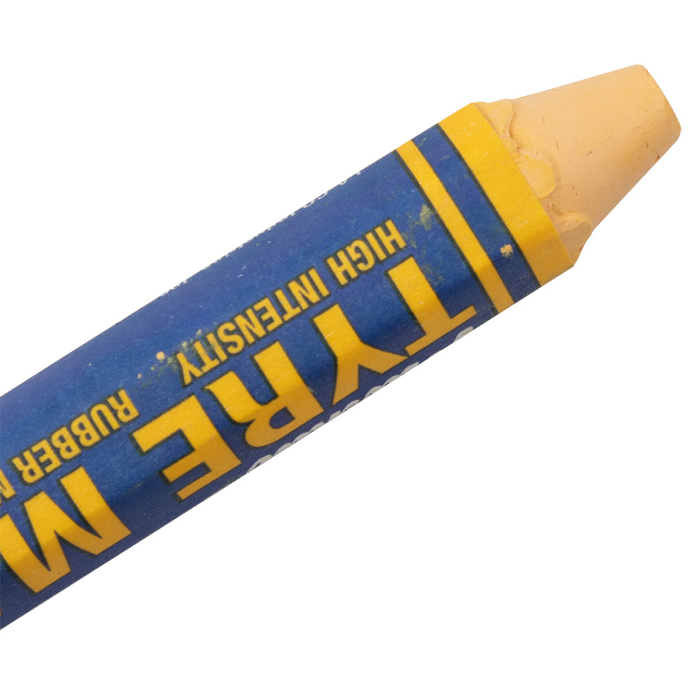 12 Pc Set Yellow Markal Tyre Marque Crayons Bright Smear Resistant Cold Wet Oily Marks Metal Rubber Glass for Auto Tire Repair Construction