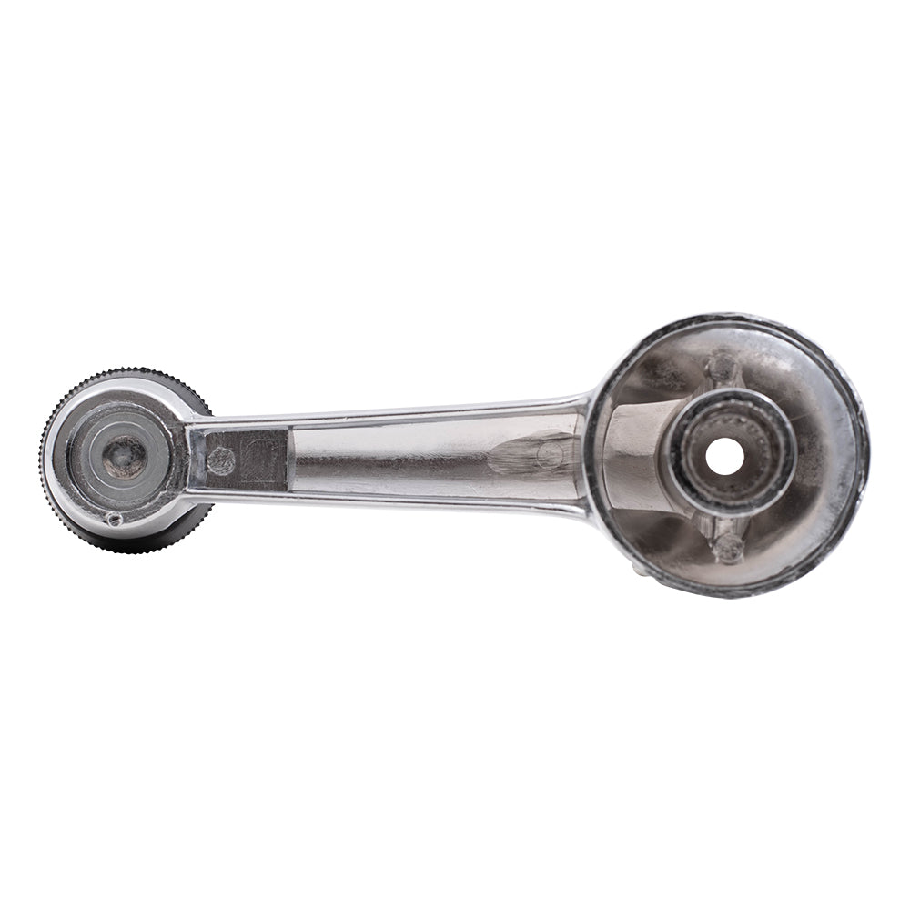 79-93 Ford Mustang Manual Front Set Window Crank Chrome Handles w/ Black Knob