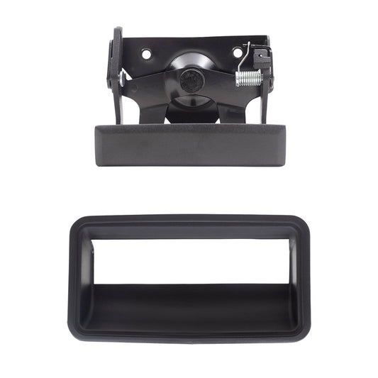 Brock Replacement 2 Piece Set Tailgate Handle and Trim Bezel Compatible with 1988-2002 C/K Old Body Style Pickup Truck