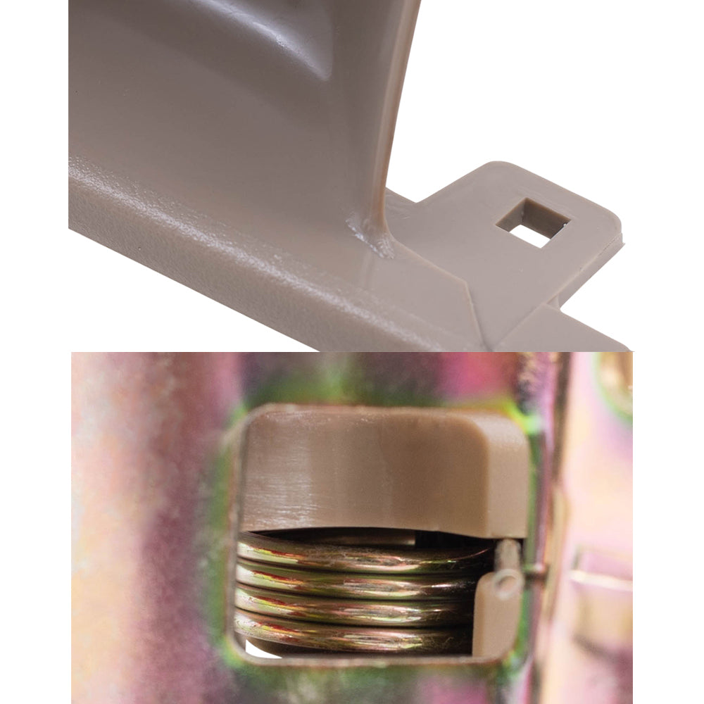 Brock Replacement Passengers Inside Door Handle with Bezel Beige Compatible with 92-96 Camry