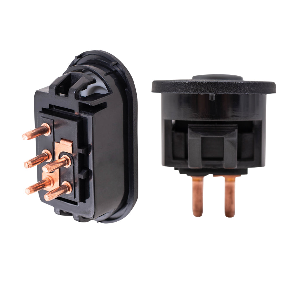 Brock Replacement Driver Left Inside Door Handle With Black Base/Chrome Lever With Window & Lock Switches 4 Piece Set Compatible With 1990-1994 GM C/K Pickup