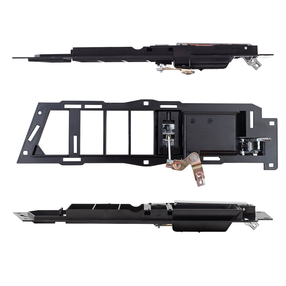 Brock Replacement Driver Left Inside Door Handle With Black Base/Chrome Lever With Window & Lock Switches 4 Piece Set Compatible With 1988-1989 GM C/K Pickup