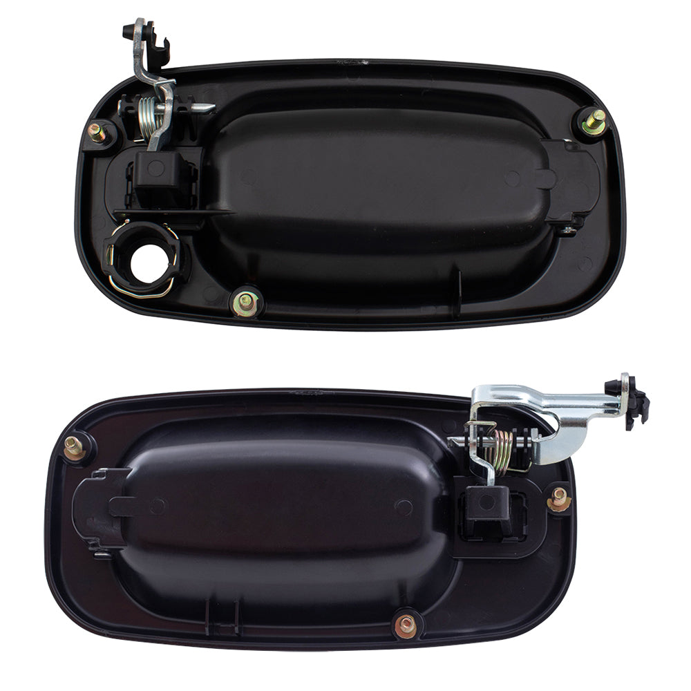 Brock Replacement 4 Piece Set Front and Rear Outside Textured Door Handles Compatible with 99-06 Silverado Sierra Pickup Truck 15034985 15034986 15150735 15034986