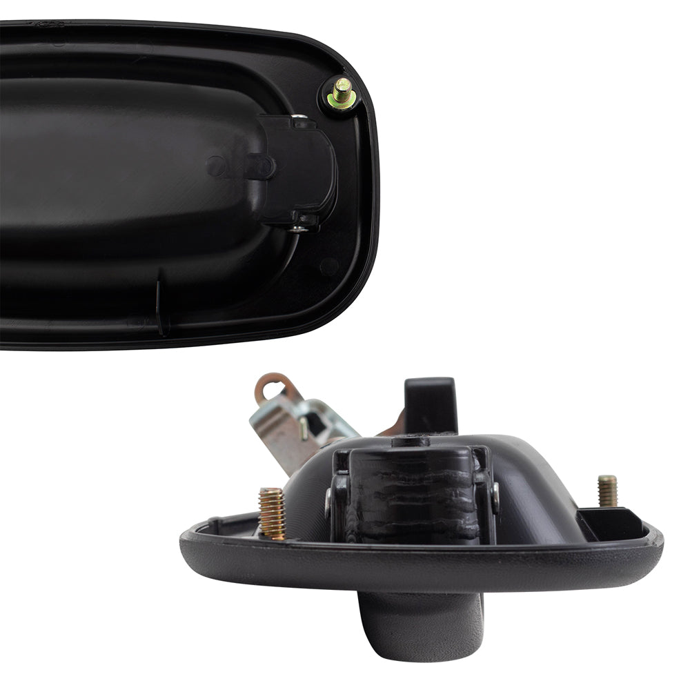 Brock Replacement 4 Piece Set Front and Rear Outside Textured Door Handles Compatible with 99-06 Silverado Sierra Pickup Truck 15034985 15034986 15150735 15034986