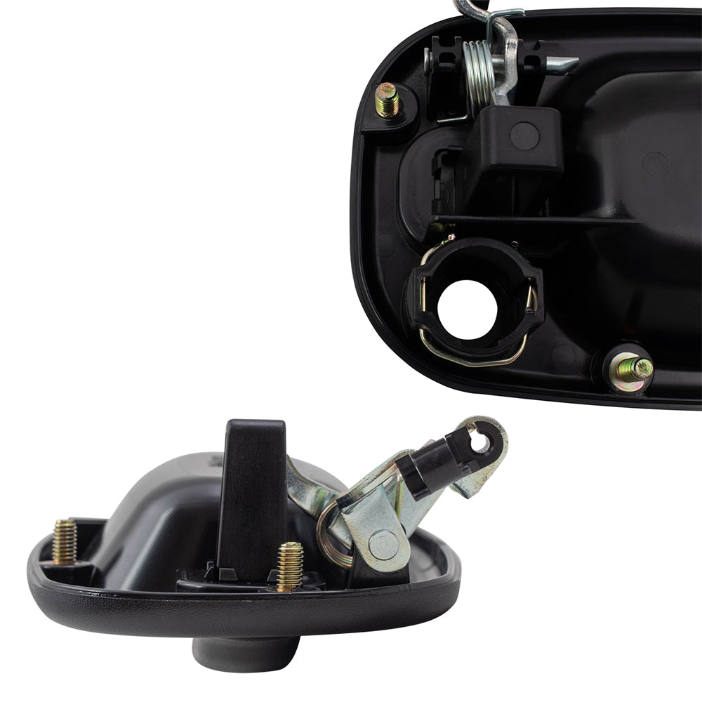 Brock Replacement 4 Piece Set Front and Rear Outside Textured Door Handles Compatible with 99-06 Silverado Sierra Pickup Truck 15034985 15034986 15150735 15034986