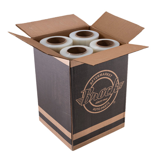 Industrial Strength Stretch Wrap Film - 18 Inch X 500 Yard (46cm X 457m) 80 Gauge - 3 Inch Core - Clear - 4 Rolls/Case