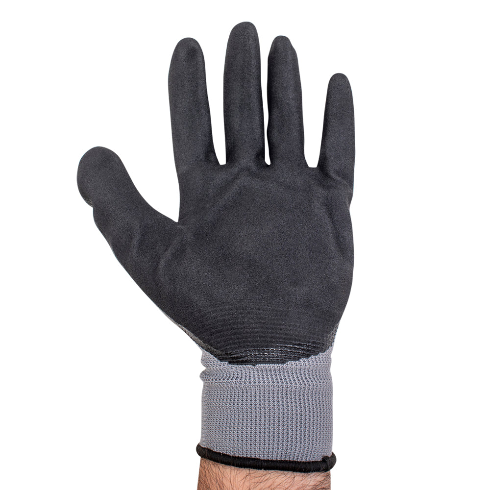 Brock Nitrile Coated Palm – Breathable Woven Nylon With Knitted Wrist Cuff - All-Purpose Work Gloves For Automotive-Industrial-Commercial-Construction-Household Use - Extra Large - 12 Pairs