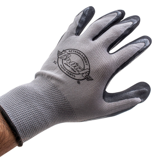 Brock Nitrile Coated Palm – Breathable Woven Nylon With Knitted Wrist Cuff - All-Purpose Work Gloves For Automotive-Industrial-Commercial-Construction-Household Use - Extra Large - 12 Pairs