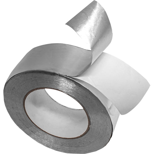 Brock Aluminum Foil Tape Adhesive Backed With Liner - 2 Inch x 150 Feet (51mm x 46m) 2 Mil – Temperature Range -30F to 205F (-35C to 120C) For Industrial-Commercial-Home Use
