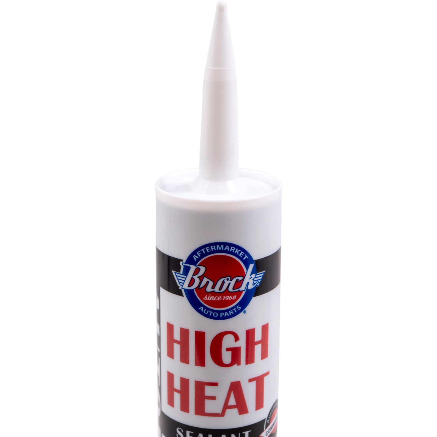 Brock High Heat RTV Sealant & Automotive Adhesive – Industrial Grade Silicone for Heat Tabs, Gaskets, and More – 10.2 oz Cartridge - 2 Pack