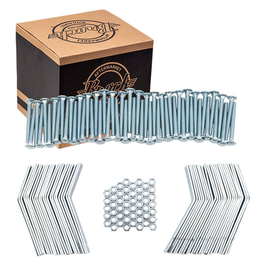 50 Pc Set Transmission Torque Converter Brackets Retainers with 3" Carriage Bolts & Nuts AutoAndArt