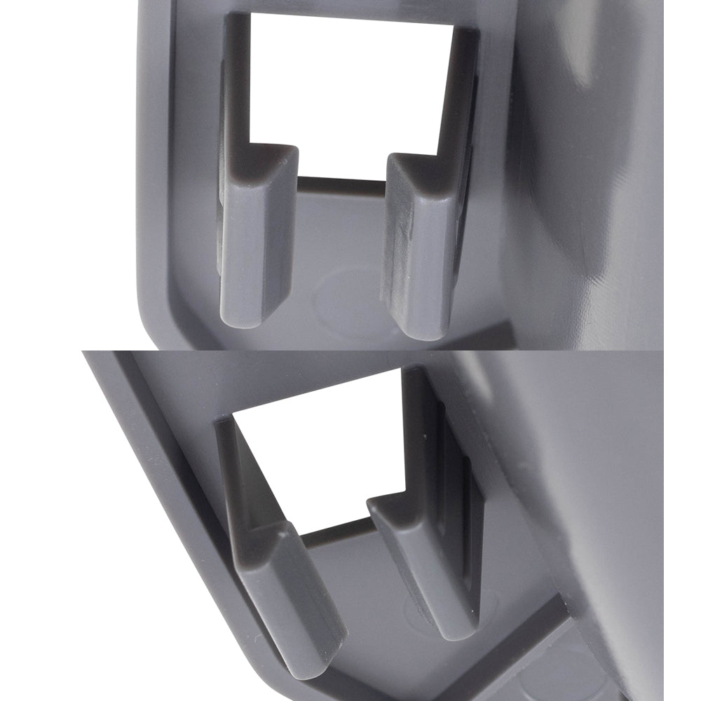 Brock Replacement Driver Set Inside Door Handles Gray with Chrome Compatible with 05-10 Grand Cherokee