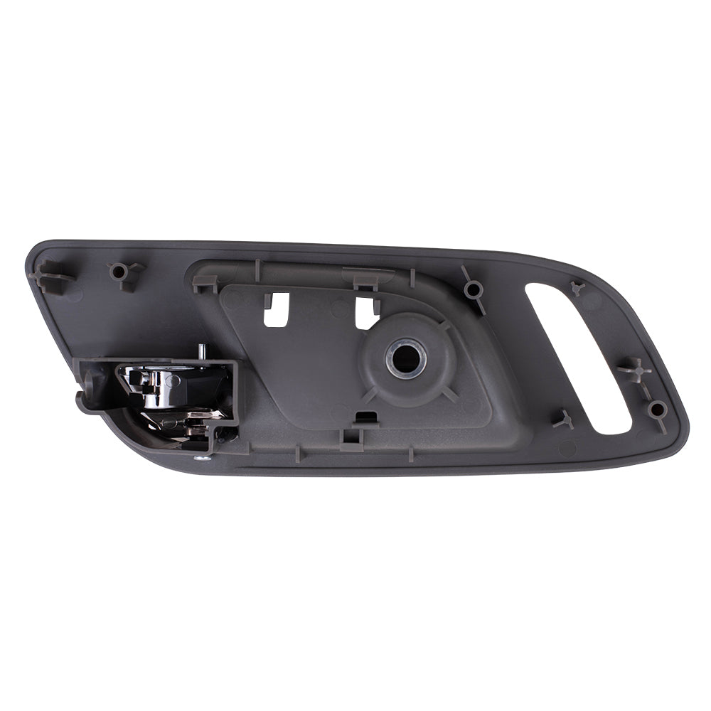 Brock Replacement Driver & Passenger Front Inside Door Handles Chrome Lever Titanium Housing Compatible with Silverado Sierra Escalade Suburban Tahoe Yukon 15935952 15935956