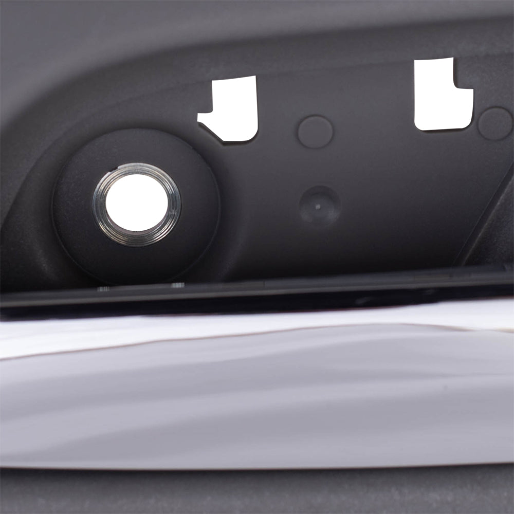 Brock Replacement Driver & Passenger Front Inside Door Handles Chrome Lever Titanium Housing Compatible with Silverado Sierra Escalade Suburban Tahoe Yukon 15935952 15935956