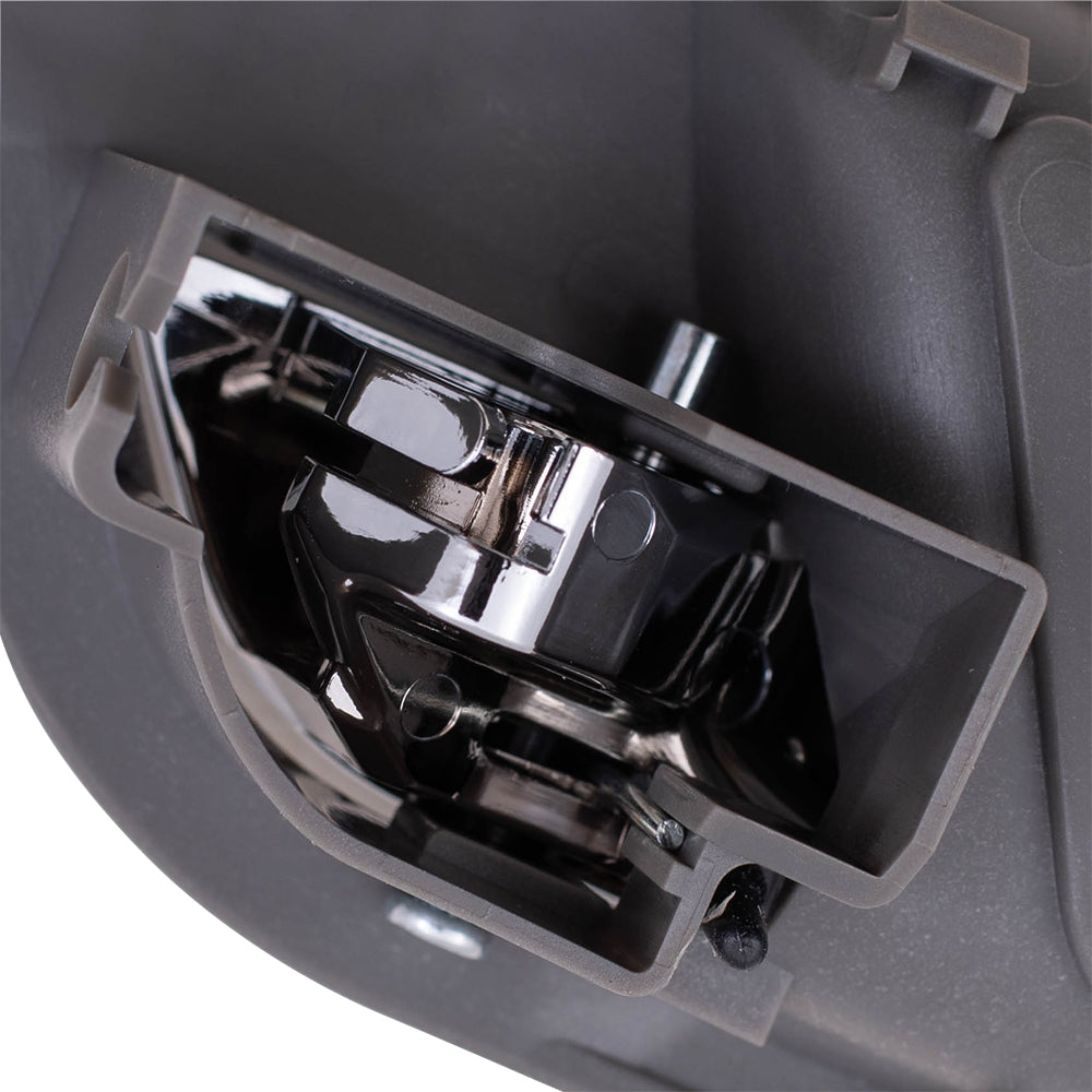 Brock Replacement Driver & Passenger Front Inside Door Handles Chrome Lever Titanium Housing Compatible with Silverado Sierra Escalade Suburban Tahoe Yukon 15935952 15935956