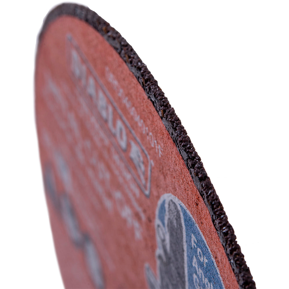 Diablo 4 1/2 Inch Metal Cut-Off Disc .040 Thick - 7/8 Inch Arbor - Type 1 Hub - Thin Kerf Design - Premium Aluminum Oxide Blend For Use On Metal Materials - 13,280 Max Rpm - 25 Pack