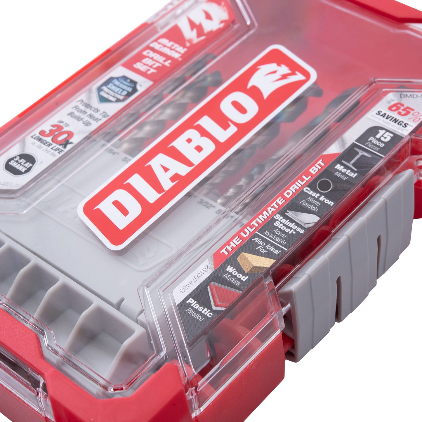 Diablo DMD-S15T Metal Demon Drill Bits Set for Mild, Hardened and Stainless Steels 15 Piece Set