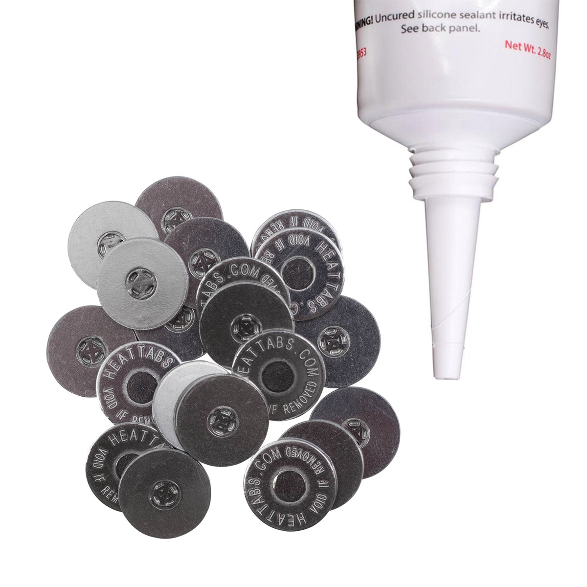 EngineHeatTabs Gasoline/Petrol Engine Heat Tabs With High Heat Adhesive- Center Melts At Approximately 260F/126C - Guaranteed Accurate - 100 Heat Tabs/Tube