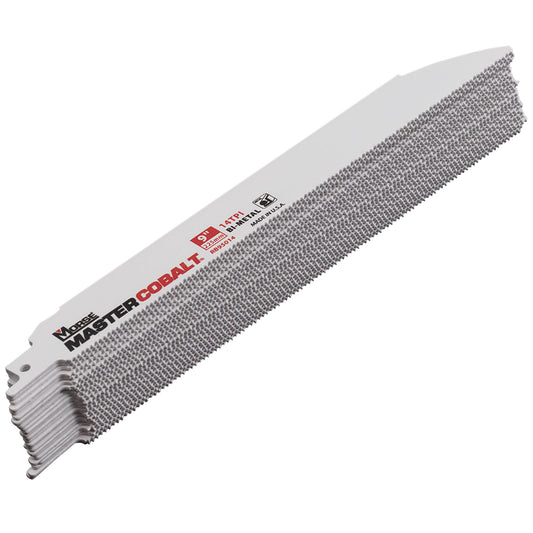 25 Pk Set Morse Master Cobalt Bi-Metal Reciprocating Saw Blades 14 TPI 9"x1"x.050" Wood Metal Steel for Industrial Shop DIY Hobby