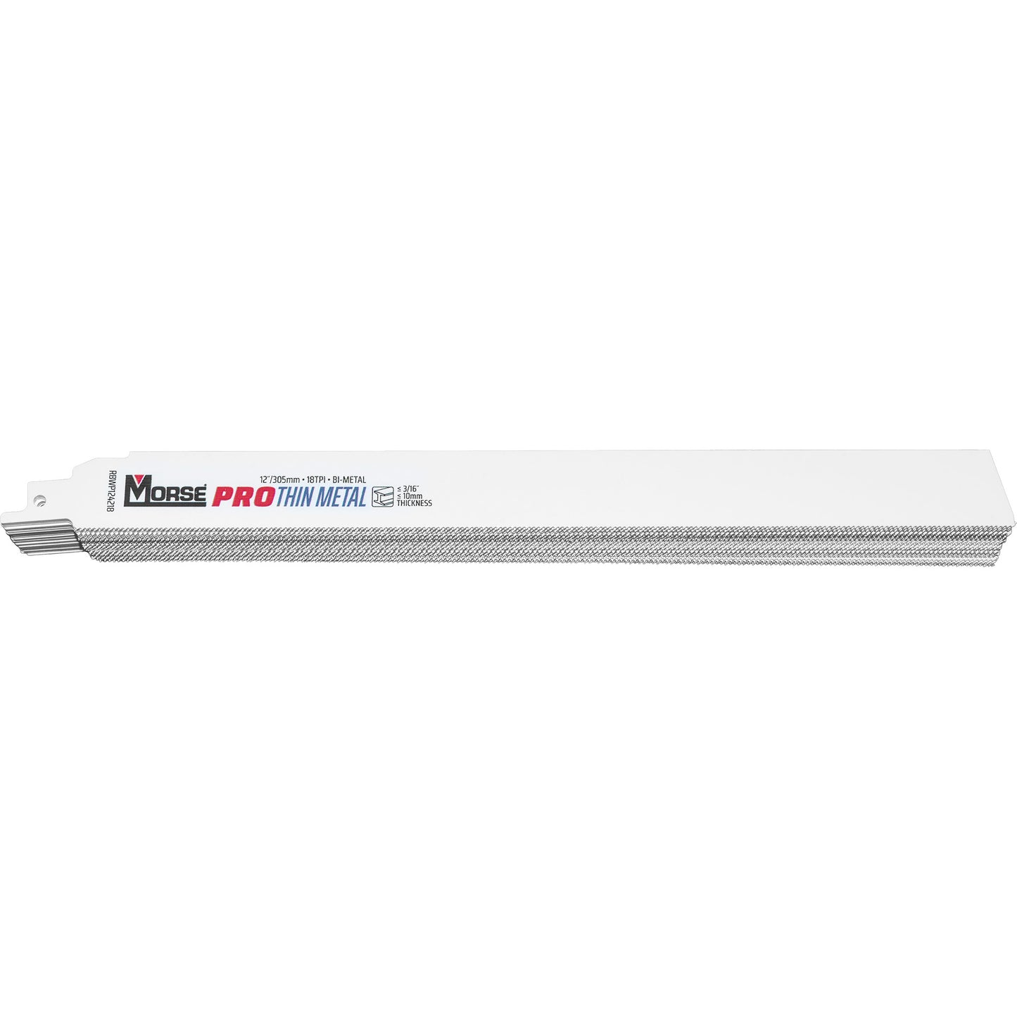 Morse Bi-Metal Pro Thin Metal Reciprocating Saw Blade 12" X 1" .042" 18 TPI 25 Pack