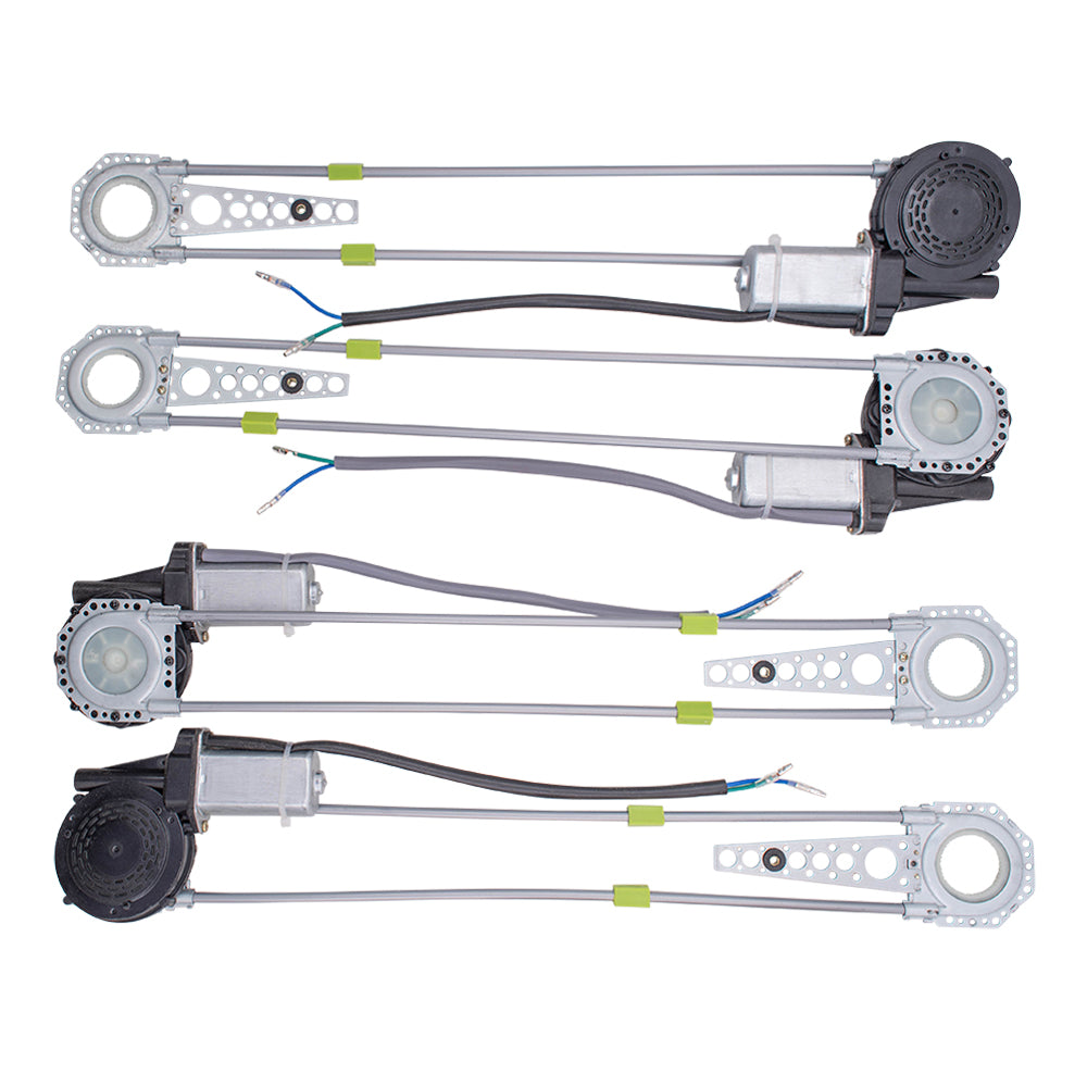 Brock Replacement Universal Electric Power Window Regulator Spal Type Conversion Kit for 4- Door Pickup SUV Van Car