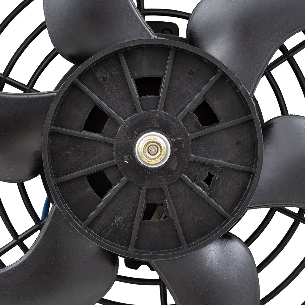 Brock Replacement Universal 10" Radiator Condenser Slim Push Pull Cooling Fan w/Mounting Kit S Blade 12V 70W Compatible with Pickup Hot Rod Classic Car Van