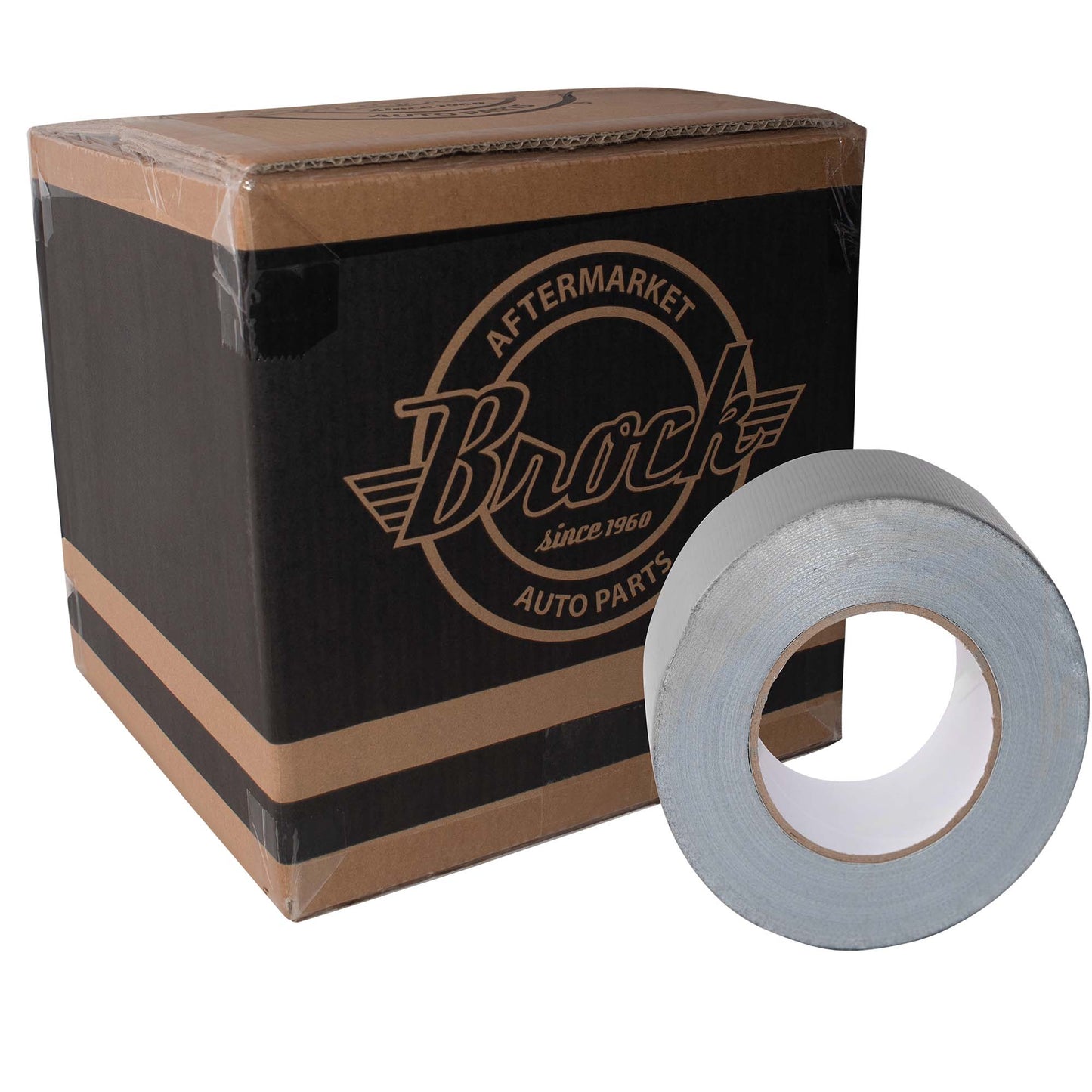 Brock Duct Tape – 2 Inch x 180 Feet (5cm x 55m) 8mil - Gray – 24 Rolls/Case