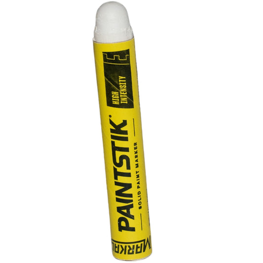 Markal E Paintstiks White - High Intensity Solid Paint Marking Crayon - Multi-Surface - Fast Drying - Wear & Water Resistant For Dimly Lit Areas - Dozen