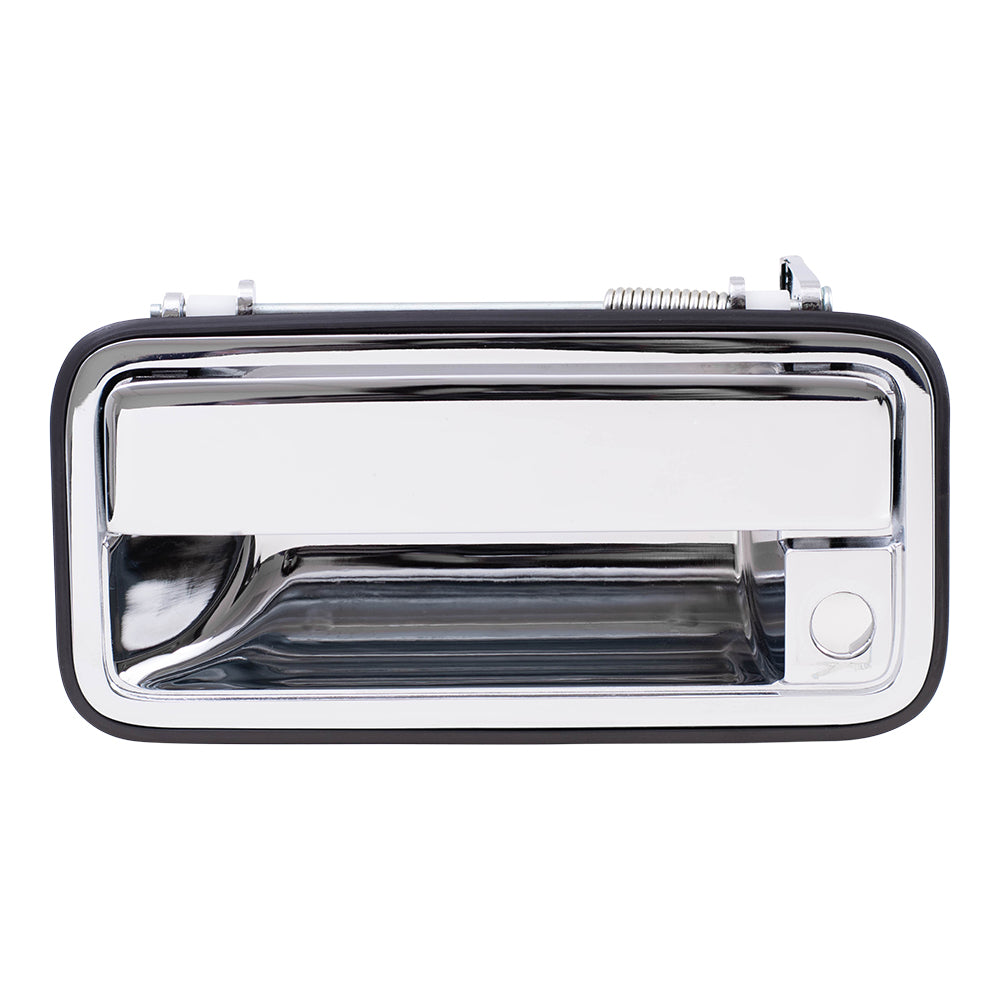 Brock Replacement Drivers Front Outside Outer Chrome Specialty Door Handle Compatible with Pickup Truck 15708043