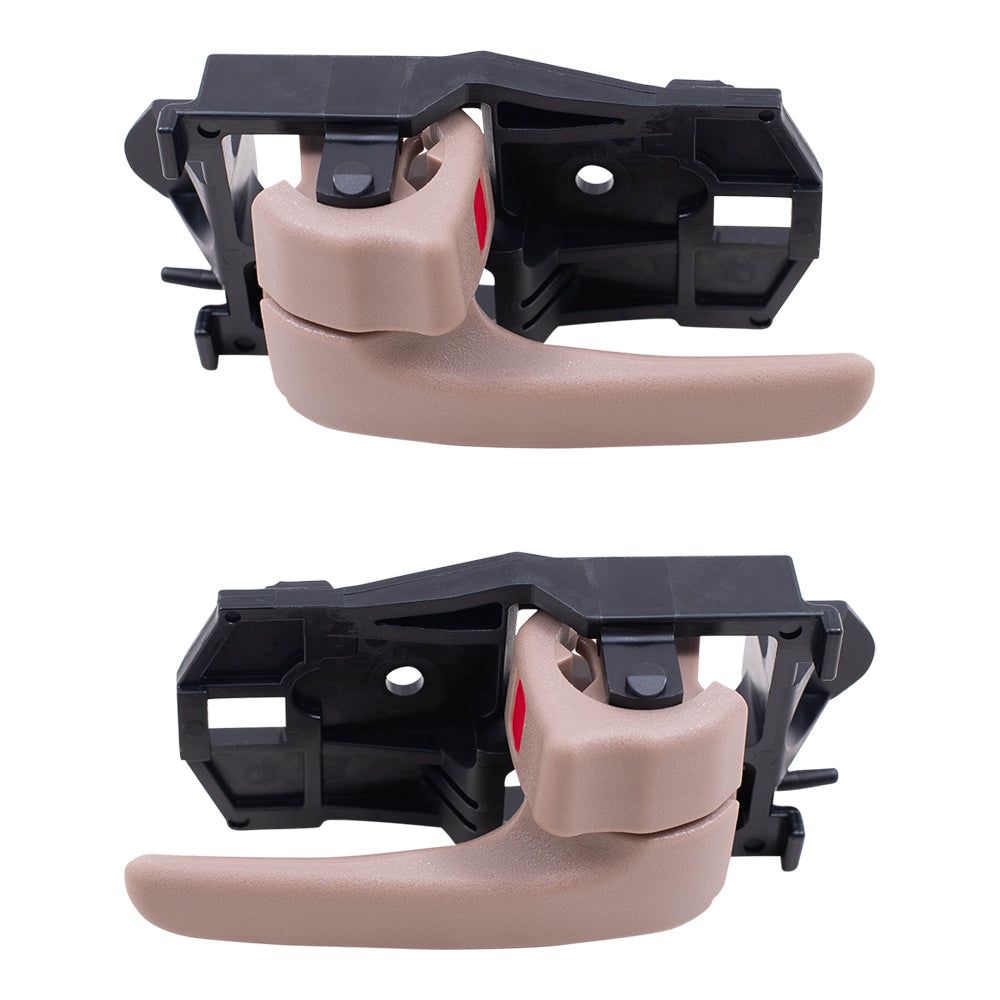 AUTOANDART Brock Replacement Driver and Passenger Inside Inner Tan Door Handles Compatible with Camry Sienna Van 69206AA010B0 69205AA010E1
