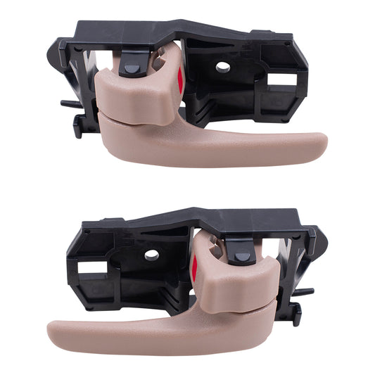 AUTOANDART Brock Replacement Driver and Passenger Inside Inner Tan Door Handles Compatible with Camry Sienna Van 69206AA010B0 69205AA010E1
