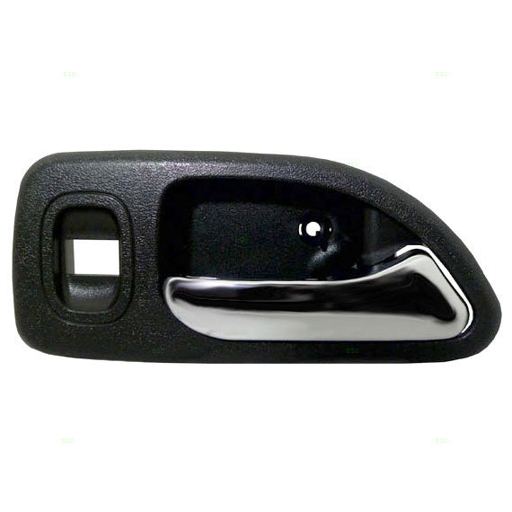 Brock Replacement Passengers Rear Inside Inner Gray Housing w/ Chrome Door Handle Compatible with Accord 72625SV4013ZC
