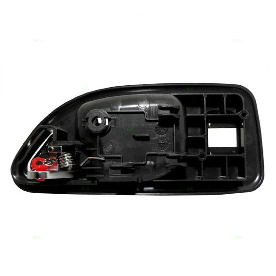 Brock Replacement Passengers Rear Inside Inner Gray Housing w/ Chrome Door Handle Compatible with Accord 72625SV4013ZC