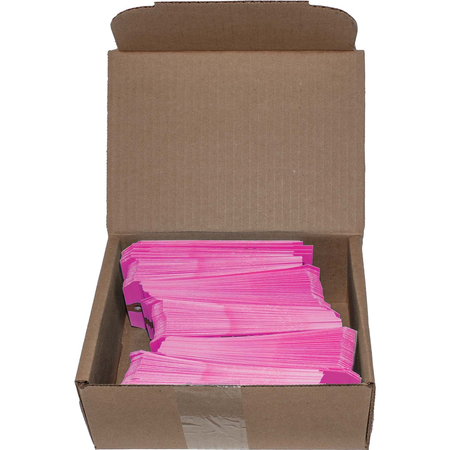 ‘WARNING – ALL OIL & LUBRICATING FLUID HAS BEEN DRAINED!’ Parts Tag 5 3/4 Inch x 2 7/8 Inch Pink Heavy Card Stock With Reinforced Eyelet – 250 Tags Per Box