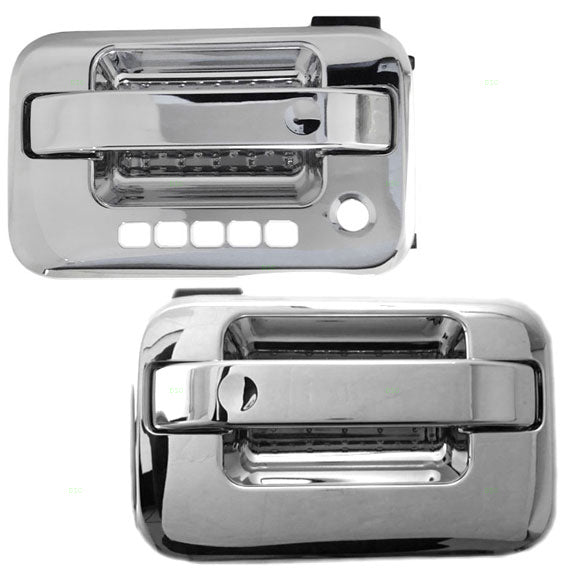 Brock Replacement Driver and Passenger Front Outside Outer Door Handles Compatible with Pickup Truck 8L3Z 1522405 AA CL3Z 1522404 AB