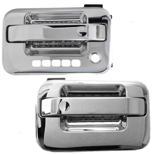 Brock Replacement Driver and Passenger Front Outside Outer Door Handles Compatible with Pickup Truck 8L3Z 1522405 AA CL3Z 1522404 AB