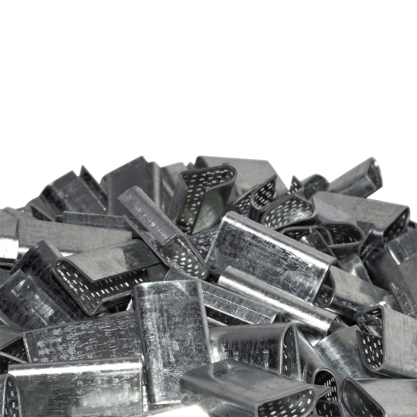 Brock 1/2 Inch Metal Open Gripping Seals for Polypropylene Strapping 1 1/4 Inch x 1/2 Inch x 1/4 Inch 2000 Piece Box