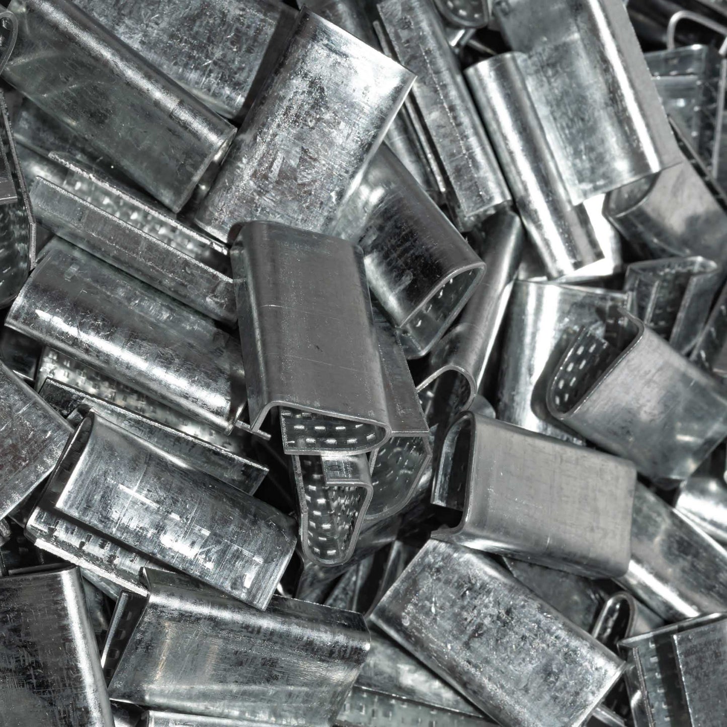Brock 1/2 Inch Metal Open Gripping Seals for Polypropylene Strapping 1 1/4 Inch x 1/2 Inch x 1/4 Inch 2000 Piece Box