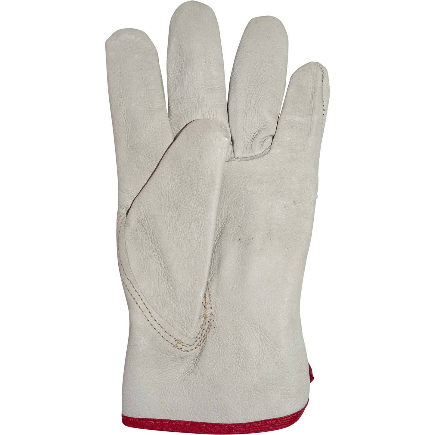 Brock Pigskin Leather Drivers Glove Unlined With Keystone Thumb & Red Cotton Bound Cuff Large 12 Pairs