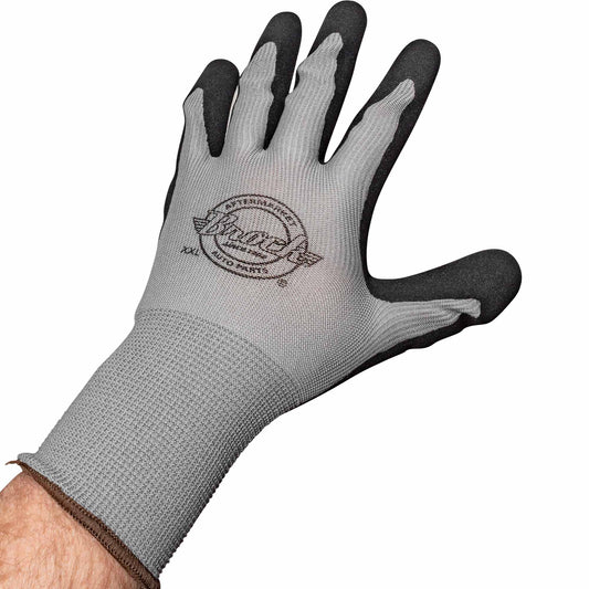 Brock Nitrile Coated Palm – Breathable Woven Nylon With Knitted Wrist Cuff - All-Purpose Work Gloves For Automotive-Industrial-Commercial-Construction-Household Use - Double Extra Large - 12 Pairs
